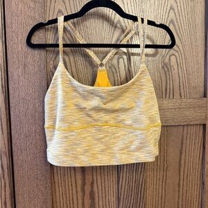 Outdoor Voices - Yellow Heather Bralette with Strappy Back